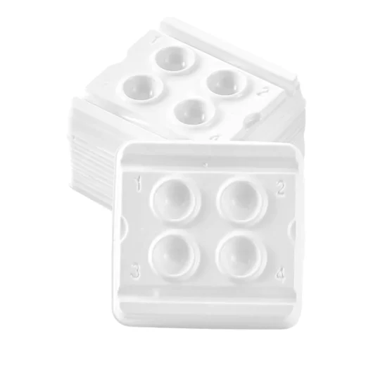 Disposable Dental Mixing Wells by | 2 Wells Mini Mixing White Trays | Compact, Sanitary, Single-Use Dental Mixing Well Trays for Clinics & Labs