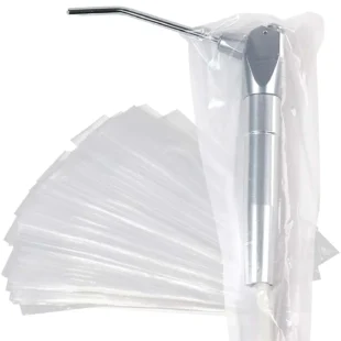 Dental 2.5"x10" Air Water Syringe Sleeves with Precut Opening by | Disposable Clear Plastic Protective Barrier