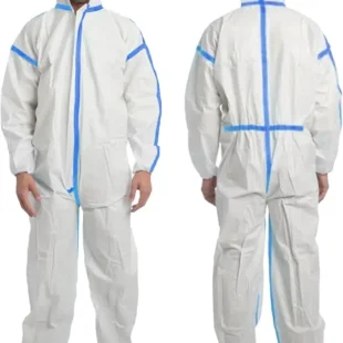 Hazmat Suits 1 PC s Protective Coveralls with Hood Disposable Coveralls Suit | Medical Protective Coverall PPE