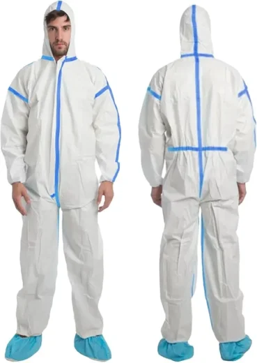 Hazmat Suits 1 PC s Protective Coveralls with Hood Disposable Coveralls Suit | Medical Protective Coverall PPE