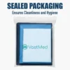 Medical Disposable Bedding Set by | Fluid-Resistant, Soft Non-Woven Fabric for Hospitals, Clinics, Massage Tables | Fitted Sheet, Flat Sheet & Pillow Case | Blue & White