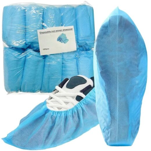 100 PCs Disposable Anti-Slip PP Shoes Cover by | 100% Non Latex, Non-Woven Shoe & Boot Covers for Indoors | Durable, Non-Slip, Treads, Water Resistant