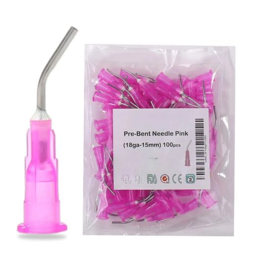 Dental Grade Pre Bent Flow Dispensing Etch Tips by | Blunt Tip Dispensing Disposable Oral Irrigation Tips for Multi-Use