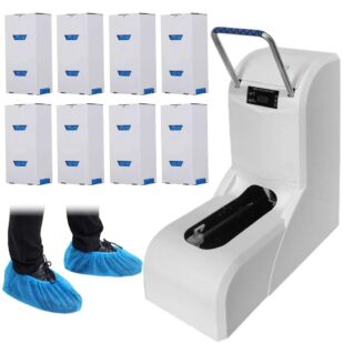 Automatic Shoe Cover Dispenser Machine with 400 Covers by | Disposable Non Slip Shoe Cover Reliable Machine with UV Disinfection Light