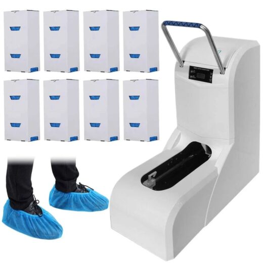 Automatic Shoe Cover Dispenser Machine with 400 Covers by | Disposable Non Slip Shoe Cover Reliable Machine with UV Disinfection Light
