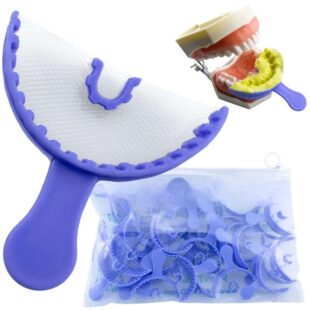 Dental Grade Disposable Triple Bite Registration Tray by | Nylon Mesh Impression Trays for Teeth Molds