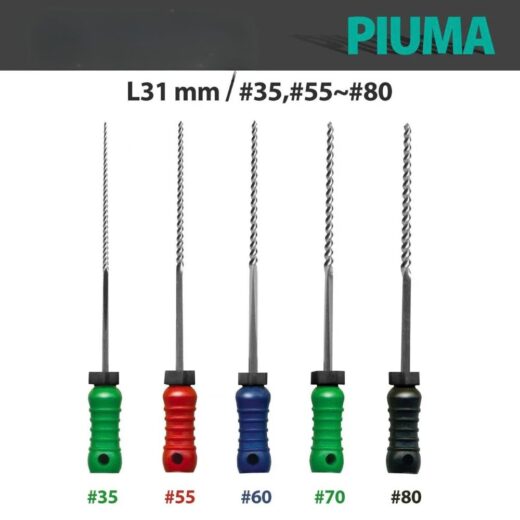 Piuma Hand K-Files Stainless Steel Tips by | Root Canal Files Dental Endodontics Instrument for Removing Root Canal Wall & Dredging Root Canal