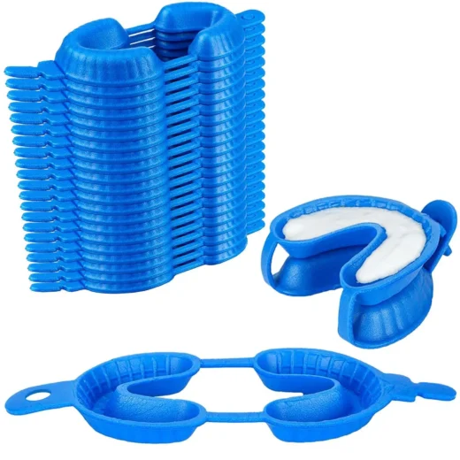 Disposable Dental Fluoride Trays by | Dual Arch Fluorinated Foam Tray for Gel Foam