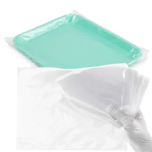 Disposable Dental Tray Sleeves by | Dental Tray Covers Clear Plastic Sleeve Barrier Between Tray & Instruments | Perfect for Tattoo & Dental Tray Covers